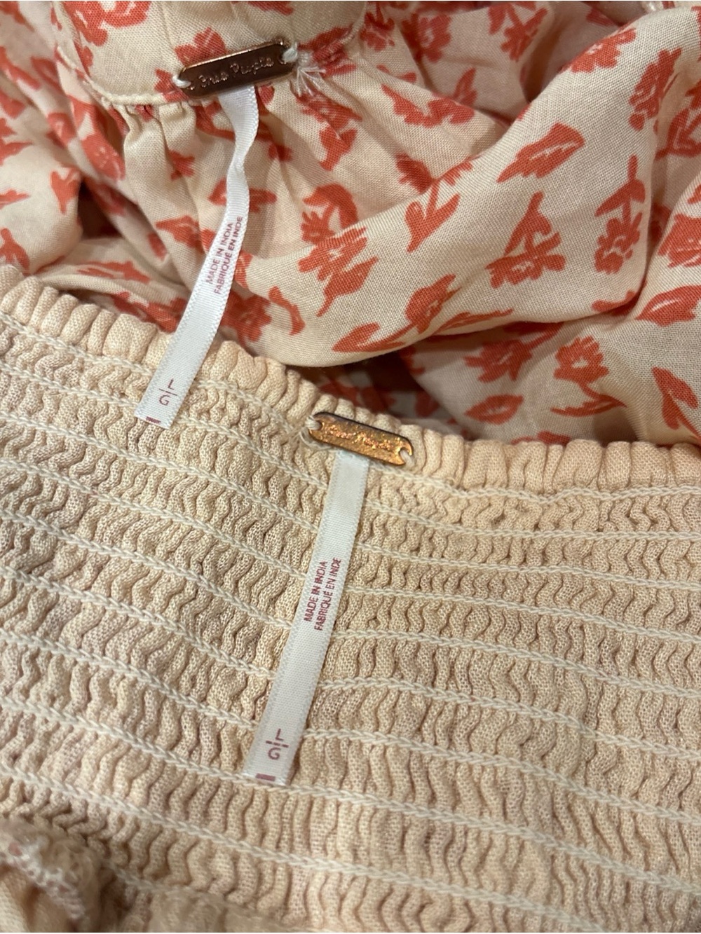 Free People Floral Orange Pink Easy to Love Skirt Set - Picture 4 of 4